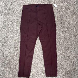 Old Navy Deep Burgundy Knit Dress Pants